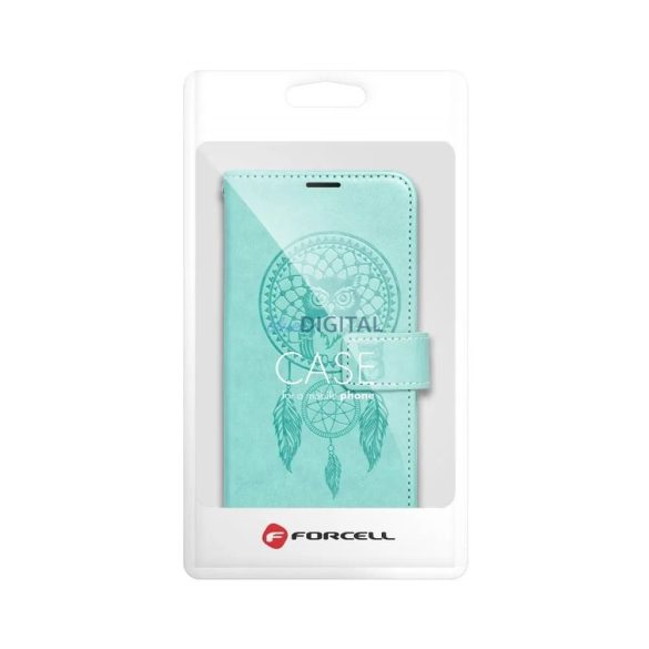 Husă pentru telefon Samsung Galaxy A12, husă carte, husă cu deschidere laterală, închidere magnetică, verde, Dreamcatcher, SM-A125, SM-A127, Forcell Mezzo