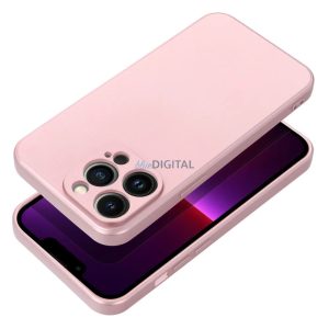 iPhone 13 (6.1") Carcasă cu capac spate, carcasă TPU, roz, metalică