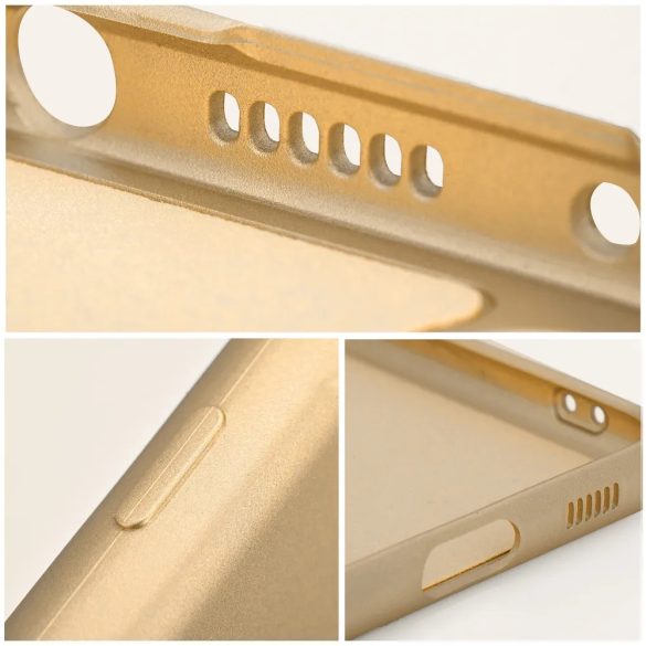 Carcasă din spate iPhone 13 (6.1"), carcasă TPU, aurie, metalică