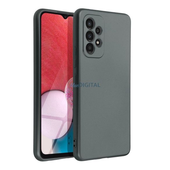 Samsung Galaxy A52 4G/5G Carcasă spate, Carcasă TPU, gri, SM-A525, SM-A526, Metalic