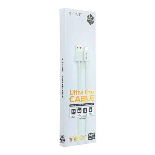Cablu de date de încărcare rapidă de tip C, alb, 1M, 120W, 6A, Xiaomi X-One Ultra Pro