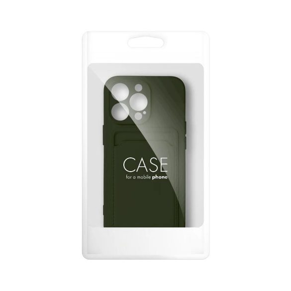 Husa din silicon pentru iPhone 7 / 8 / SE 2020 / SE 2022 (4,7"), carcasa din spate, card bancar rezistent, verde, Card