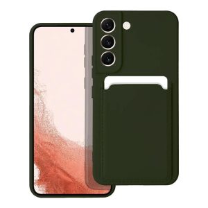 Husa din silicon Samsung Galaxy A53, husa spate, card bancar rezistent, verde, SM-A536, Card
