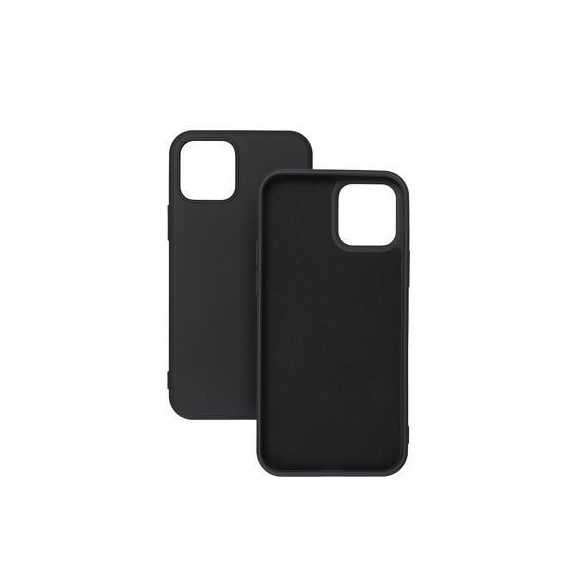 Husa din silicon pentru iPhone 14 Pro Max (6,7"), carcasa din spate, interior negru, mat, piele intoarsa, Forcell Silicone Lite