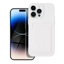   HUSĂ! - Husa din silicon pentru iPhone 14 Pro Max (6,7"), husa din spate, card bancar rezistent, alb, Card