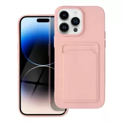   HUSĂ! - Husă din silicon pentru iPhone 14 Pro Max (6,7"), carcasă din spate, card bancar rezistent, roz / floare de piersic, card