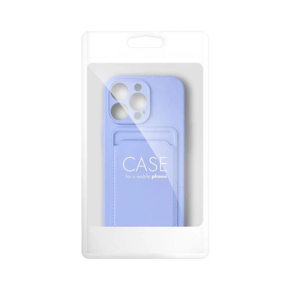 Husa din silicon pentru iPhone 14 Pro Max (6,7"), carcasa din spate, card bancar rezistent, violet, Card