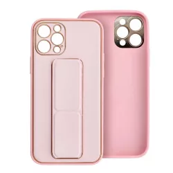   Husa spate iPhone 14 Plus (6.7"), husa din piele artificiala, poate fi suportata, roz, Piele