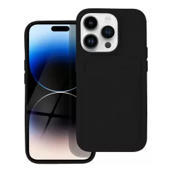   HUSĂ! - Husa din silicon pentru iPhone 14 Plus (6,7"), husa din spate, card bancar rezistent, negru, Card