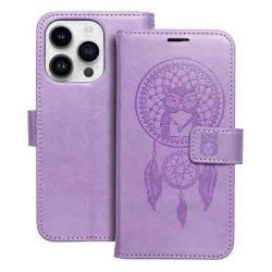   HUSĂ! - Husă pentru telefon pentru iPhone 14 Pro (6,1"), husă carte, carcasă cu deschidere laterală, închidere magnetică, violet, prins de vise, Forcell Mezzo