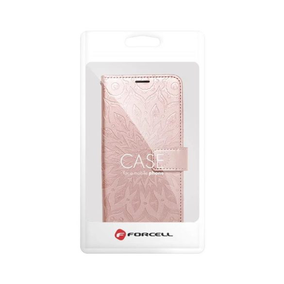 Samsung Galaxy A23 4G / 5G husă pentru telefon, husă carte, husă cu deschidere laterală, închidere magnetică, aur roz, mandala, SM-A235, SM-A236, Forcell Mezzo