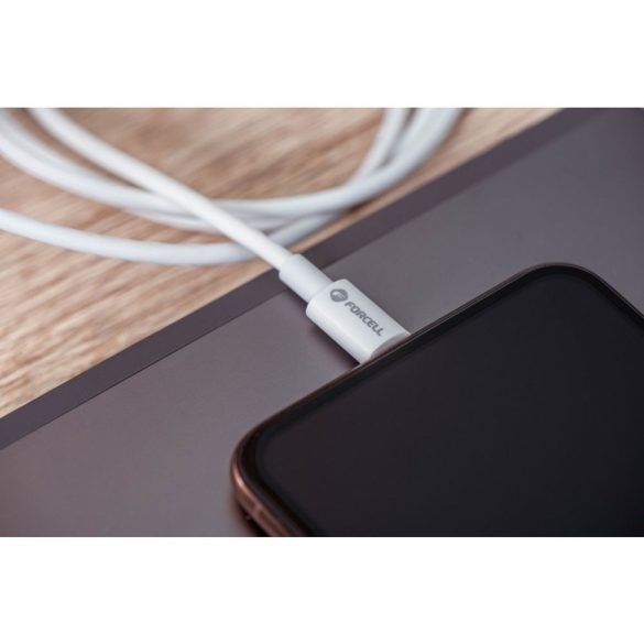 Tip C - Cablu de date de încărcare rapidă cu 8 pini, alb, 1M, 3A, PD30W, Forcell C901