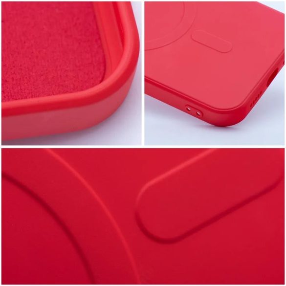 Husă pentru telefon iPhone 14 Pro Max (6,7"), husă din silicon, interior din microfibră, roșu, husă din silicon