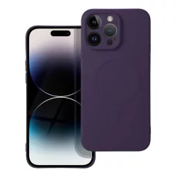   HUSĂ! - Husă pentru telefon iPhone 14 Pro Max (6,7"), husă din silicon, interior din microfibră, violet închis, Silicon Mag Husă