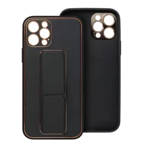 HUSĂ! - Husa spate Samsung Galaxy A23 4G / 5G, husa din piele artificiala, poate fi suportata, neagra, SM-A235, SM-A236, Piele