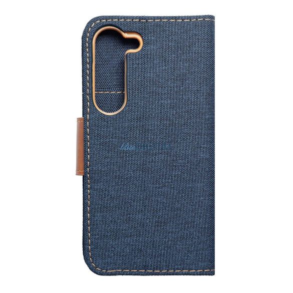 Husă pentru telefon Samsung Galaxy S23 Plus, husă carte, husă cu deschidere laterală, închidere magnetică, albastru, SM-S916, Smart Canvas