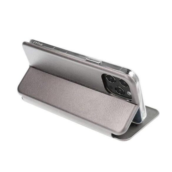 Husă pentru telefon Samsung Galaxy A34, husă carte, închidere magnetică, husă flip, cadru din silicon, gri, SM-A346, Forcell Elegance