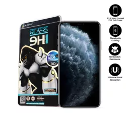   Samsung Galaxy S23, folie din sticlă frontală, călită, îndoită, cadru negru, 9H, SM-S911, 3D Full Glue, X-ONE