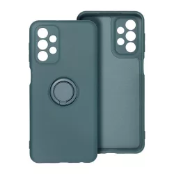   HUSĂ! - Samsung Galaxy A54 inel spate husă, silicon husă, piele de căprioară interior, verde, SM-A546, silicon inel