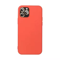   HUSĂ! - Husa din silicon Samsung Galaxy A34, mata, interior din piele intoarsa, rosu/piersica, SM-A346, silicon