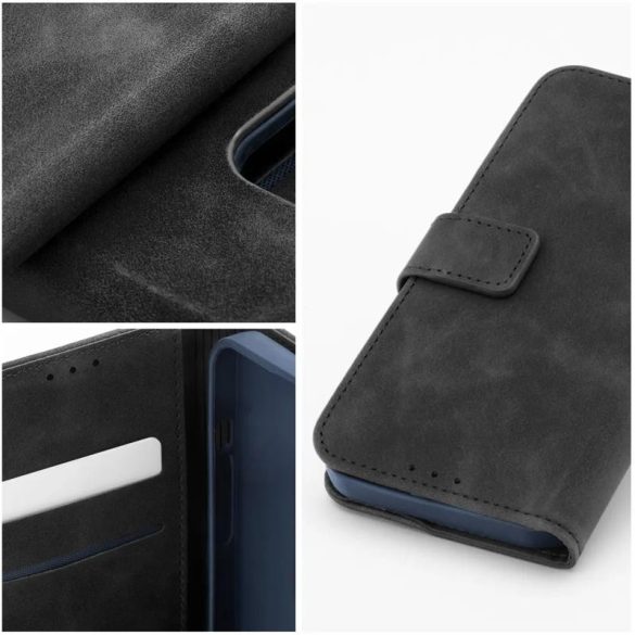 Husă pentru telefon Samsung Galaxy A54, husă carte, husă cu deschidere laterală, închidere magnetică, SM-A546, neagră, Tender Book
