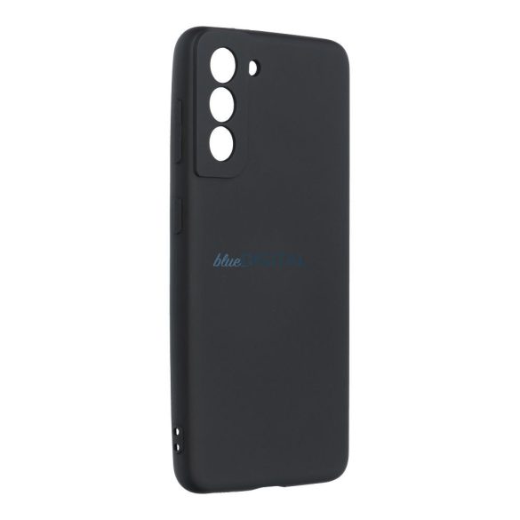 Husa din silicon Samsung Galaxy A14 4G/5G, mata, interior din piele intoarsa, neagra, SM-A145, SM-A146, silicon