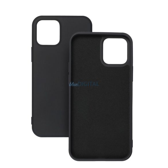 Husa din silicon Samsung Galaxy A14 4G/5G, mata, interior din piele intoarsa, neagra, SM-A145, SM-A146, silicon