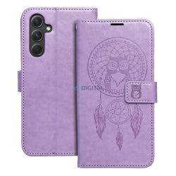   Husă pentru telefon Samsung Galaxy A14 4G/5G, husă carte, husă cu deschidere laterală, închidere magnetică, violet, dreamcatcher, SM-A145, SM-A146, Forcell Mezzo