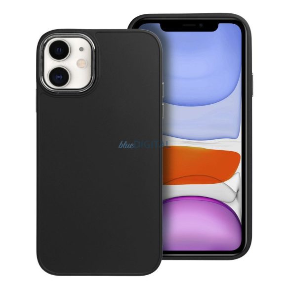 Carcasa spate iPhone 11 (6.1"), carcasa TPU, neagra, cadru