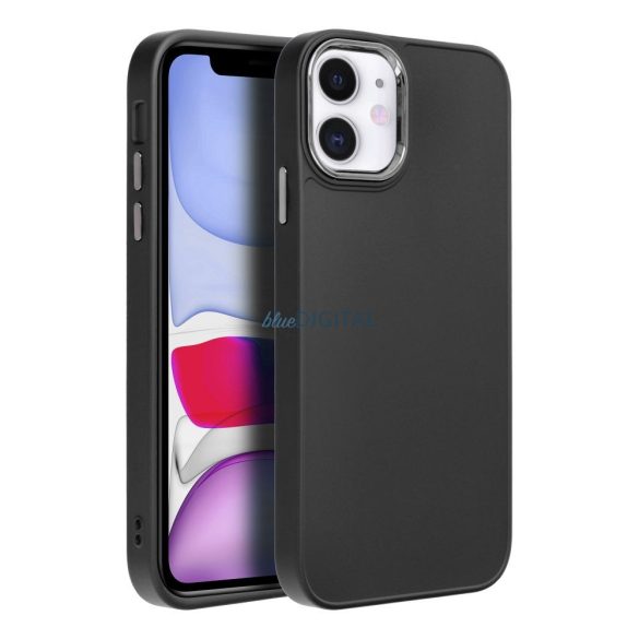 Carcasa spate iPhone 11 (6.1"), carcasa TPU, neagra, cadru