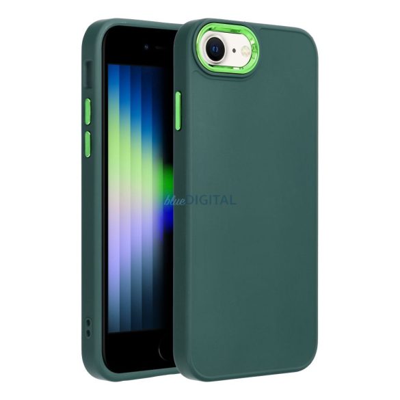 Husa din spate iPhone 7 / 8 / SE 2020 / SE 2022 (4.7"), carcasa TPU, verde, cadru