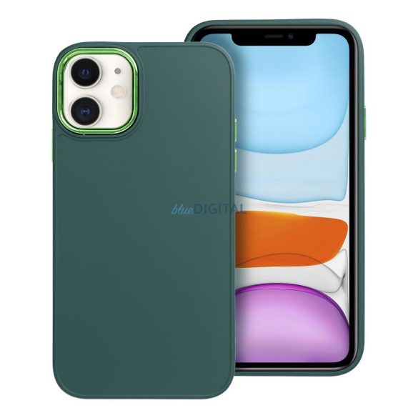 Carcasa din spate iPhone 11 (6.1"), carcasa TPU, verde, cadru