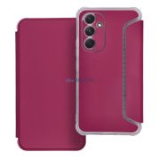   Husă pentru telefon Samsung Galaxy A14 4G/5G, husă carte, husă cu deschidere laterală, închidere magnetică, visiniu, SM-A145, SM-A146, Forcell Piano