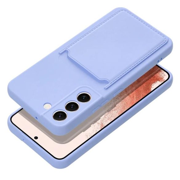 Husă din silicon Samsung Galaxy A34, carcasă din spate, card bancar rezistent, violet, SM-A346, Card