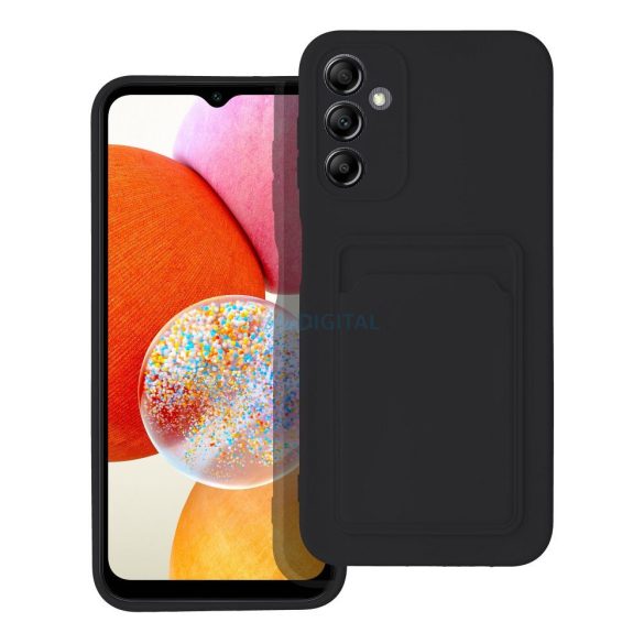 Husa din silicon Samsung Galaxy A14 4G/5G, husa din spate, card bancar rezistent, negru, SM-A145, SM-A146, Card