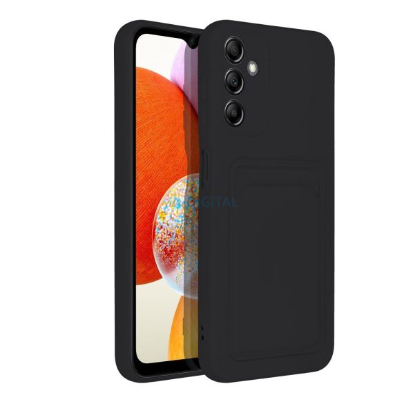 Husa din silicon Samsung Galaxy A14 4G/5G, husa din spate, card bancar rezistent, negru, SM-A145, SM-A146, Card