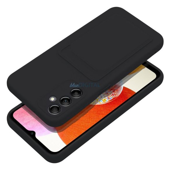 Husa din silicon Samsung Galaxy A14 4G/5G, husa din spate, card bancar rezistent, negru, SM-A145, SM-A146, Card