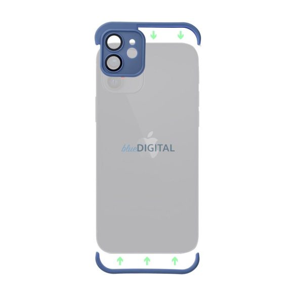 Husă cu ramă pentru iPhone 14 (6.1"),HusăTPU, protecție cameră, albastru, Mini Bumpers