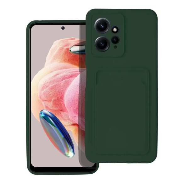Husa din silicon Xiaomi Redmi Note 12 4G, carcasa spate, card bancar rezistent, verde, Card