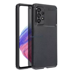   HUSĂ! - Husa din silicon pentru iPhone 15 Pro (6.1"), carcasa spate, model carbon, protectie camera, neagra, Carbon Premium
