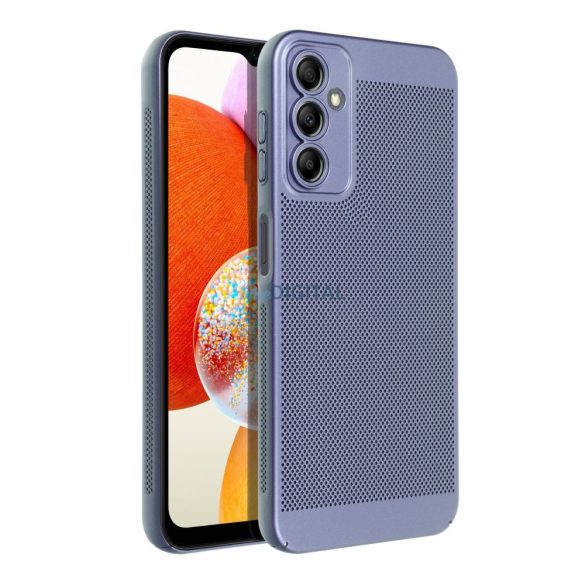 Husa spate Samsung Galaxy A54, carcasa din plastic, respirabila, albastru inchis, SM-A546, Breezy