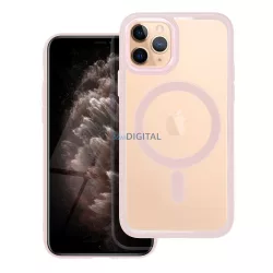  HUSĂ! - Husă din silicon pentru iPhone 11 Pro (5,8"), husă PC/TPU, magsafe, color edge, transparent/roz pudră, Color Edge Mag Husă