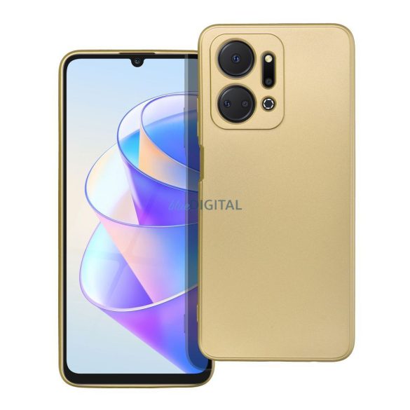 Husă din spate Honor X7a, carcasă TPU, aurie, metalică