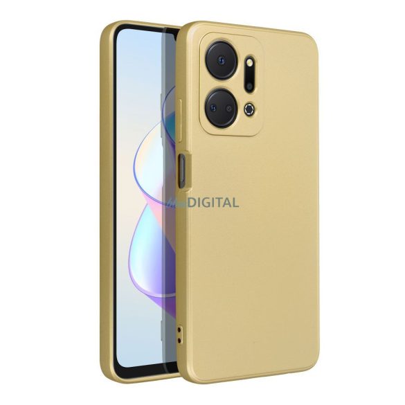 Husă din spate Honor X7a, carcasă TPU, aurie, metalică