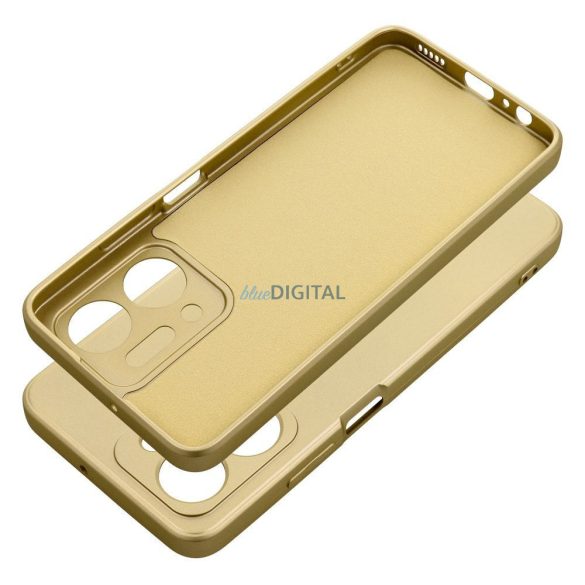 Husă din spate Honor X7a, carcasă TPU, aurie, metalică