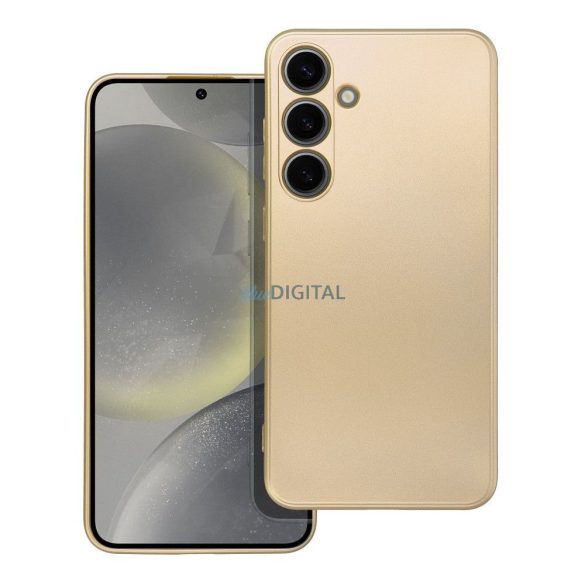 Husa spate Samsung Galaxy S24 Ultra, carcasa TPU, aurie, SM-S928, metalica