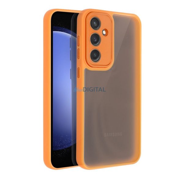 Husa spate Samsung Galaxy A14 4G/5G, carcasa TPU, protectie camera, portocaliu, SM-A145, SM-A146, Variete