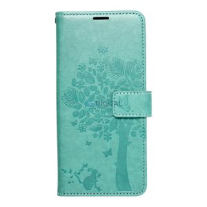 Samsung Galaxy A15 4G/5G husă pentru telefon, husă carte, husă cu deschidere laterală, închidere magnetică, verde, copac, SM-A155, SM-A156, Forcell Mezzo