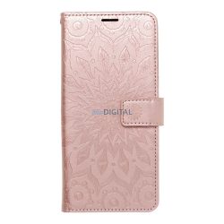   Husă pentru telefon Samsung Galaxy A15 4G/5G, husă carte, husă cu deschidere laterală, închidere magnetică, aur roz, mandala, SM-A155, SM-A156, Forcell Mezzo