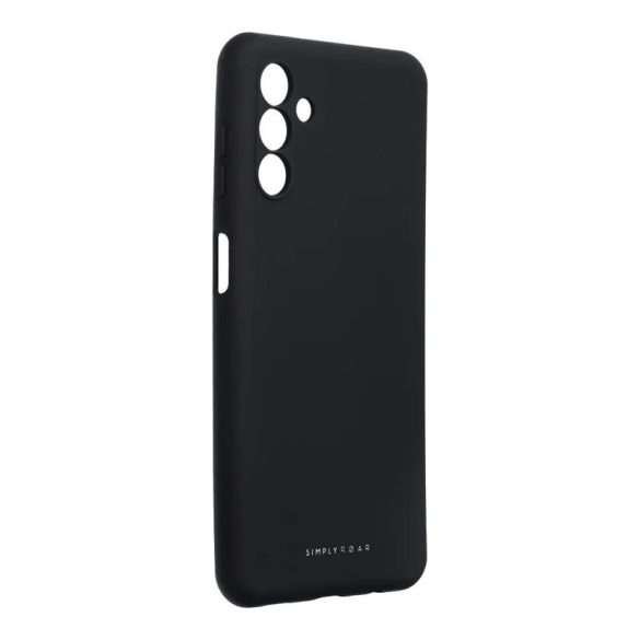 Husa spate Samsung Galaxy A14 4G/5G, husa din silicon, mata, neagra, SM-A145, SM-A146, Roar Space
